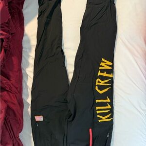 Kill Crew Black Joggers with Yellow Logo